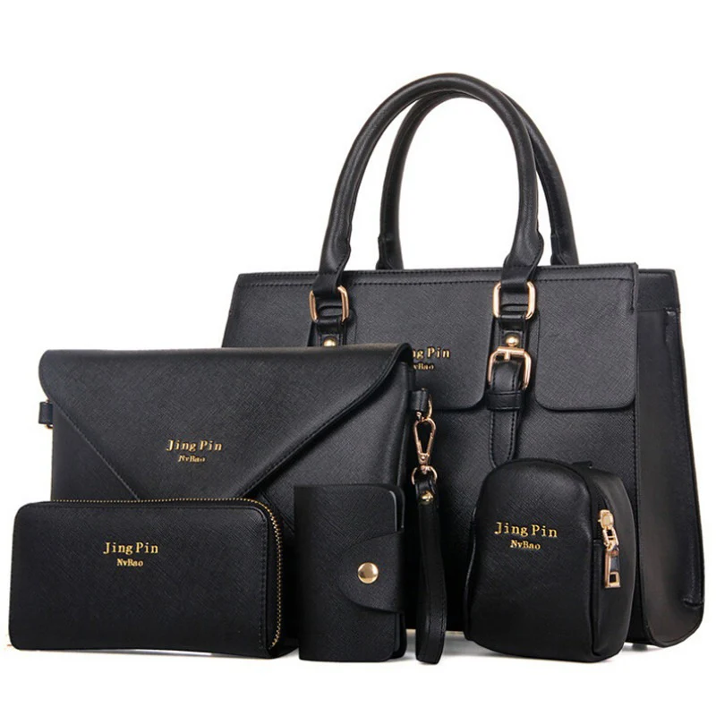  2017 New 5 pcs women handbags set famous brand designer PU women bag set good quality shoulder bag women bags MU67 