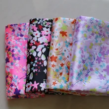 Мягкий полиэстер атласная ткань с принтом