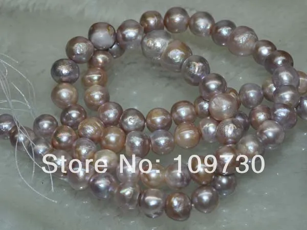 

Jewelry 0099 Natural Rare lavender 4strs A++12-14mm luster baroque thick-skinned pearl