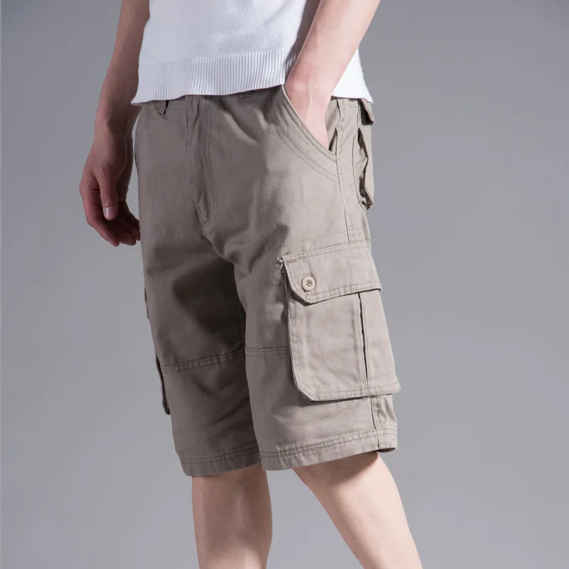 Одежда летние карго шорты мужские хлопковые джоггеры повседневные короткие карманы спортивные с принтом до колен зеленая камуфляжная уличная одежда