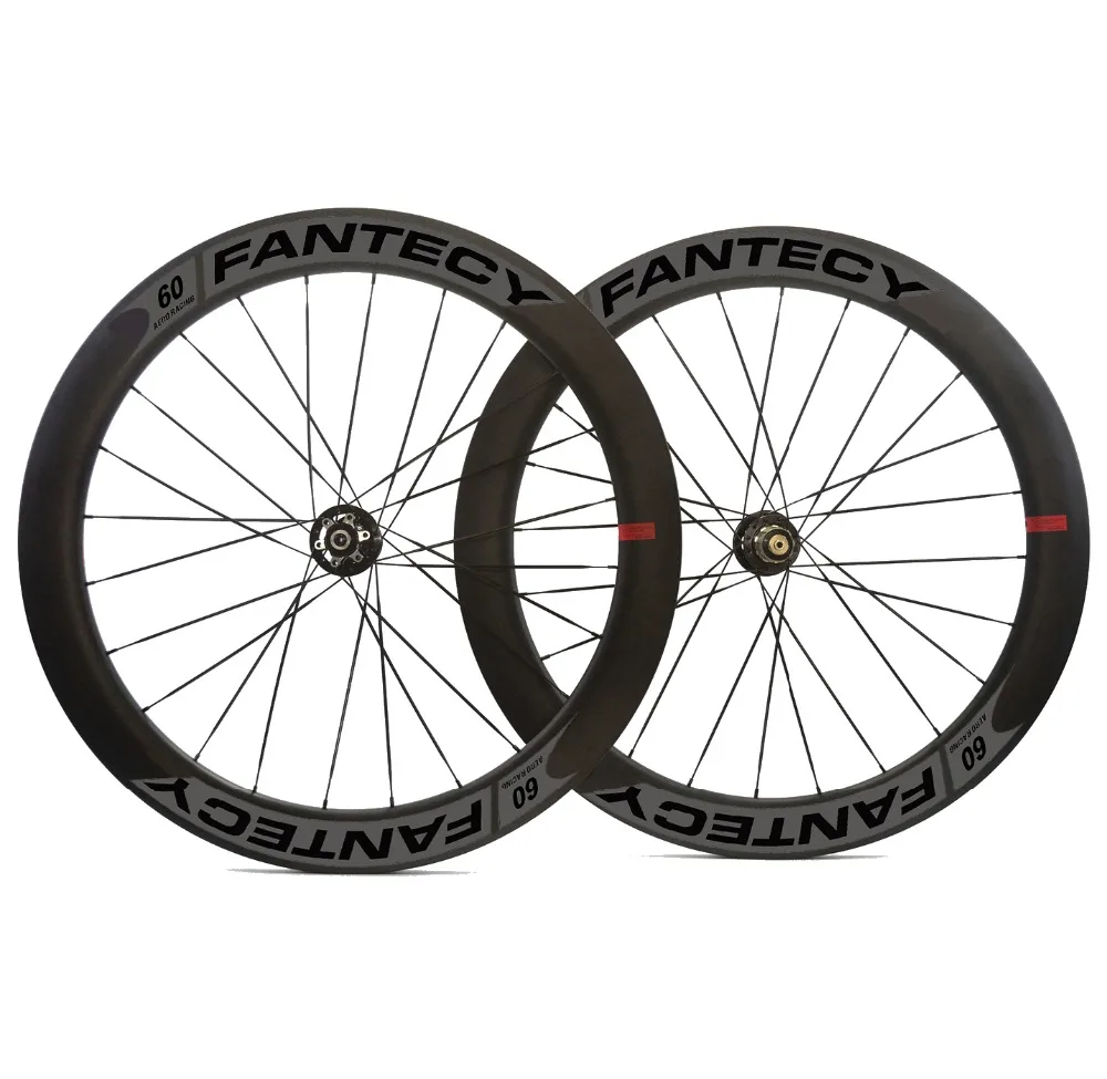 

FANTECY road disc brake carbon wheels 700C 60mm depth 25mm width bike clincher/tubular Road Bicycle carbon wheels ,U-shape rim