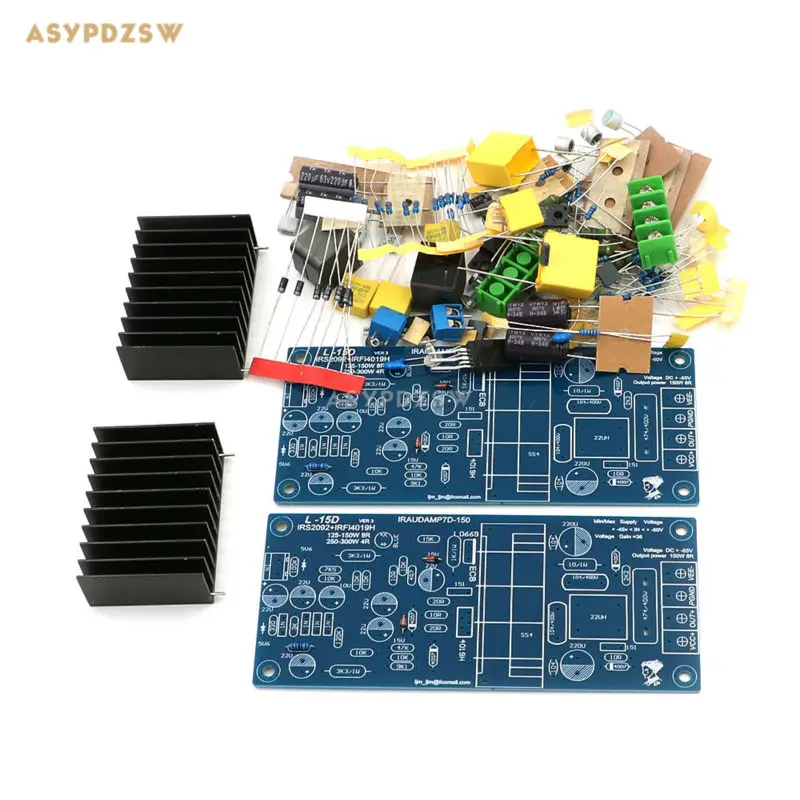 2-канальный L15D цифровой усилитель мощности IRS2092 IRFI4019H Stero amp DIY Kit(2 шт