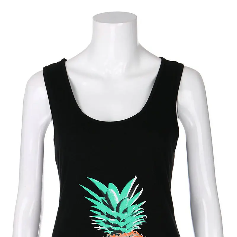 Women Maternity Pregnant Sleeveless T shirt Funny Pineapple Printed TeeTop Summer Clothing For photography photo shoot Plus Size (7)