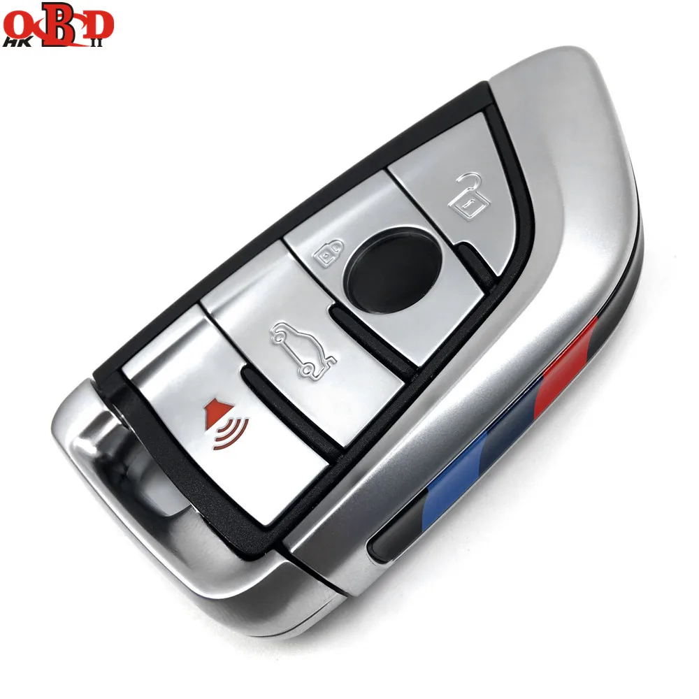 

HKOBDII Original Size 4 Buttons Car Remote Key FOB Keyless Entry Remote Key Shell Fit For BMW F Series 5 7 Series X5 X6 CAS4