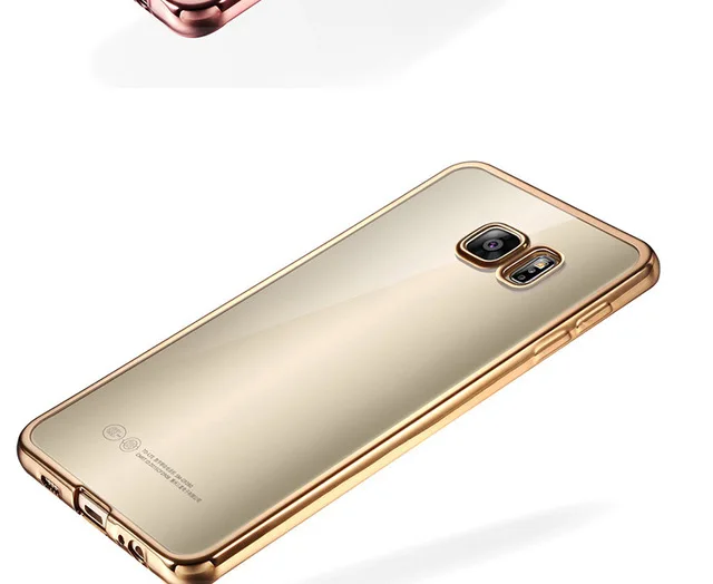 Роскошный позолоченный Кристальный Мягкий ТПУ чехол для samsung Galaxy S9 S6 S7 Edge S8 Plus C5 C7 C9 Pro Note 8 5 4 3 силиконовый чехол - Цвет: gold