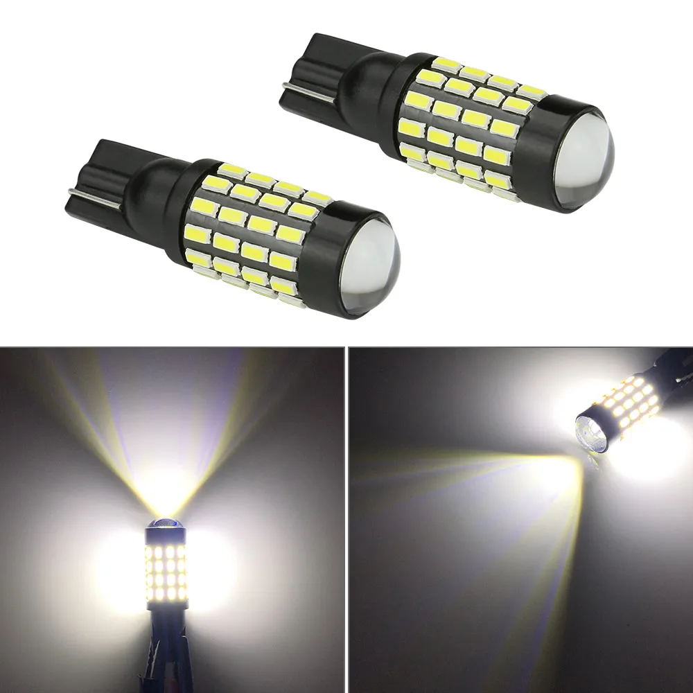 Zdatt T10 w5w Led 54 светодиодный 3014 SMD линзы сигнальная Лампа 194 168 Автомобильный светодиодный светильник 12В Автомобильный Стайлинг 6000K просвет светильник 1/2/3/5 пар в упаковке