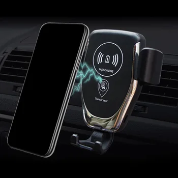 

Smart Qi Wireless Car Charger Auto Vehicle Air Outlet 360 Degree Rotating Car Gravity Mobile Phone for Samsung for iPhone8 Plus