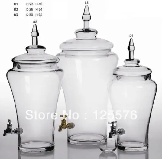 Free Shipping,Big Capacity 20 Litre, Glass Liquor Jar With Tap,Wine