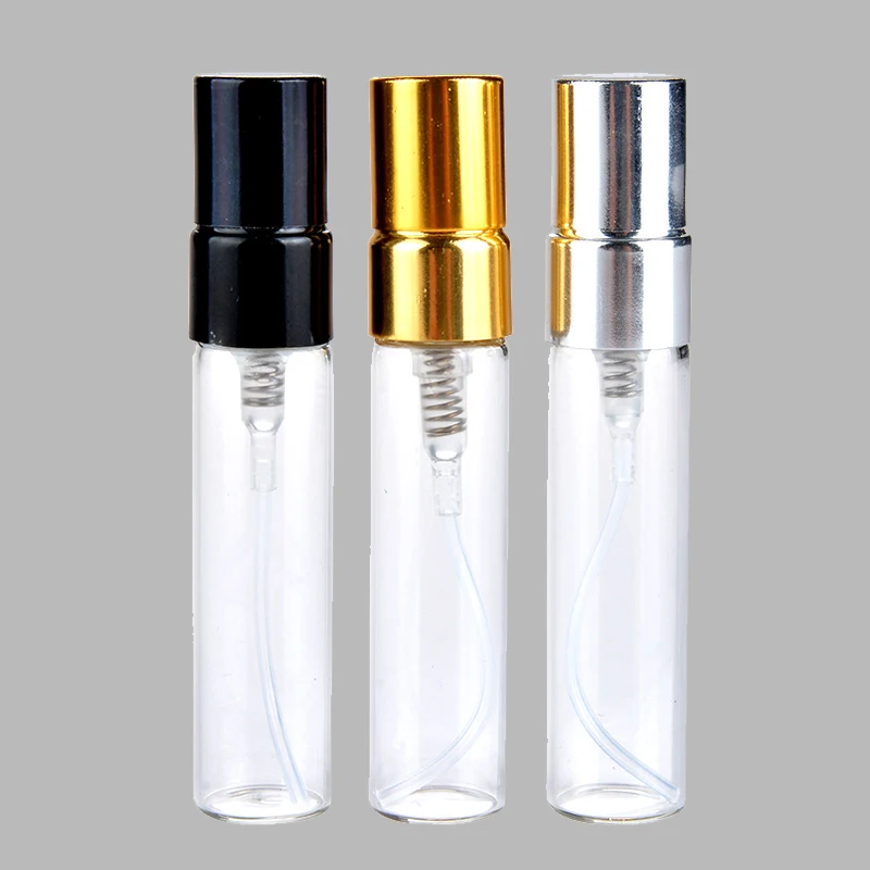 

100Pieces/Lot 5ml Empty Spray Atomizer Bottles Cosmetic Packaging Container & Perfume Bottle With aluminum spray