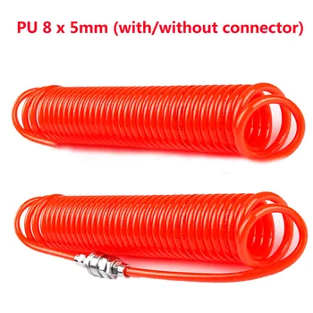 

1PC 6/9/12/15M Air Compressor Hose PU 8*5mm Pipe with/without Connector High-pressure Pneumatic Spring Tube