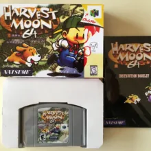 64 битные игры* урожай под луной 64(PAL английская версия! Коробка+ руководство+ картридж