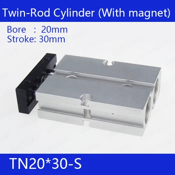 

TN20*30-S Free shipping 20mm Bore 30mm Stroke Compact Air Cylinders TN20X30-S Dual Action Air Pneumatic Cylinder