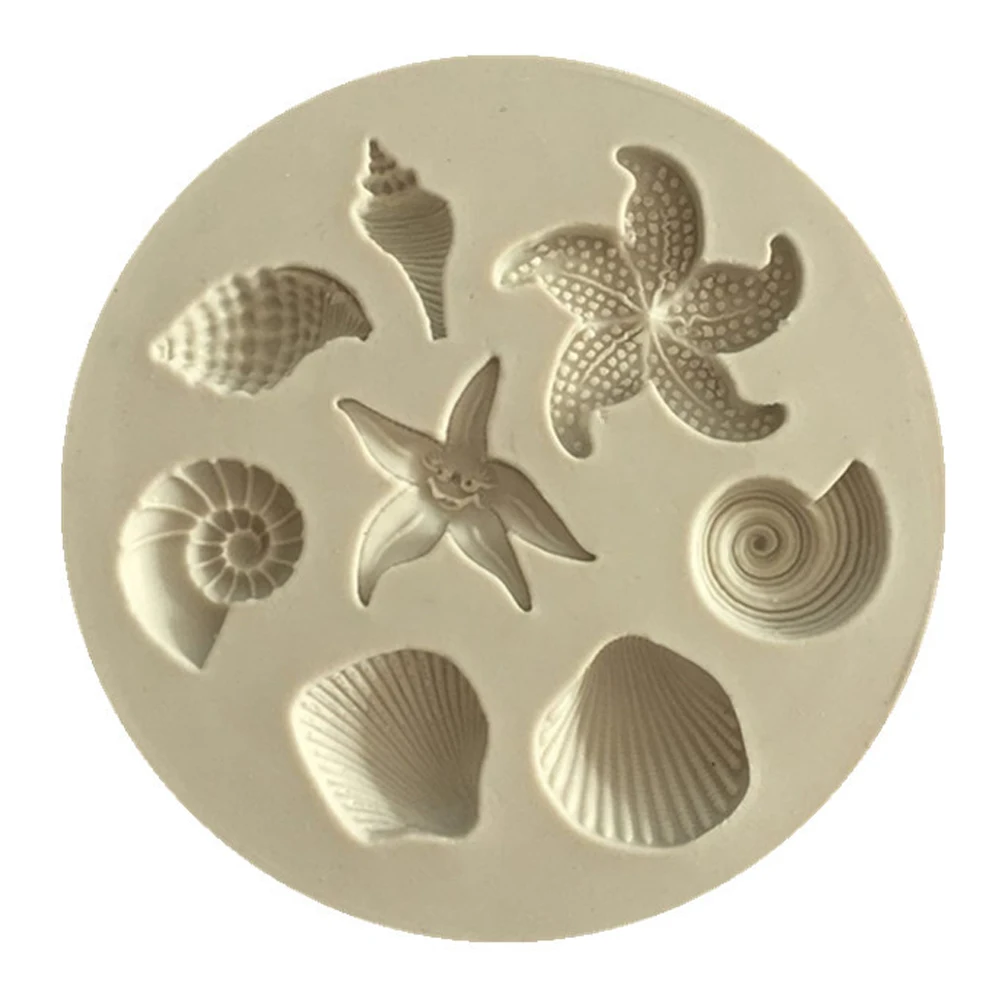 

Fondant DIY Chocolate Lightweight Liquid Sea Creatures Mold Silicone Shell Cake Durable Kitchen Tools