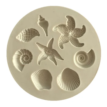 

Fondant DIY Chocolate Lightweight Liquid Sea Creatures Mold Silicone Shell Cake Durable Kitchen Tools
