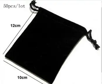 

High Quality 50Pcs 10x12cm Velvet bag Drawstring Pouch Jewelry gift bag Christmas Wedding gift pouch Velvet jewellery Pouches