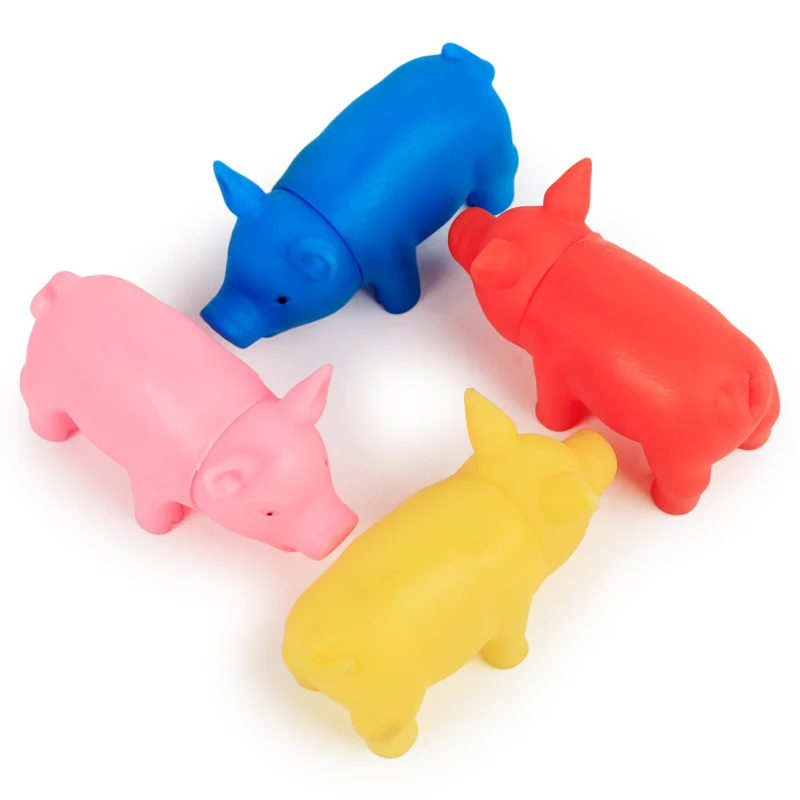 

Vinyl Rubber Pig Shape Pet Squeak Toys Dog Cat Puppy Chew Sound Toys Simulation Screaming Pig Toy Creative Pet Products