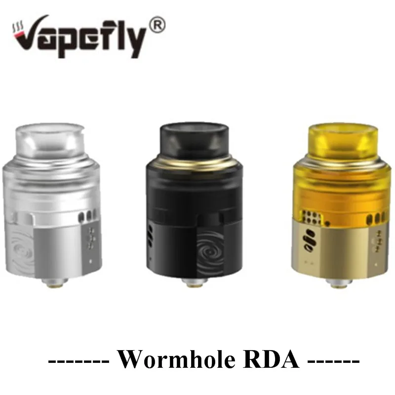 Newest Vapefly Wormhole RDA Single or dual coil rebuilable dripper tank e cig vape atomizer with squonk BF pin 24mm