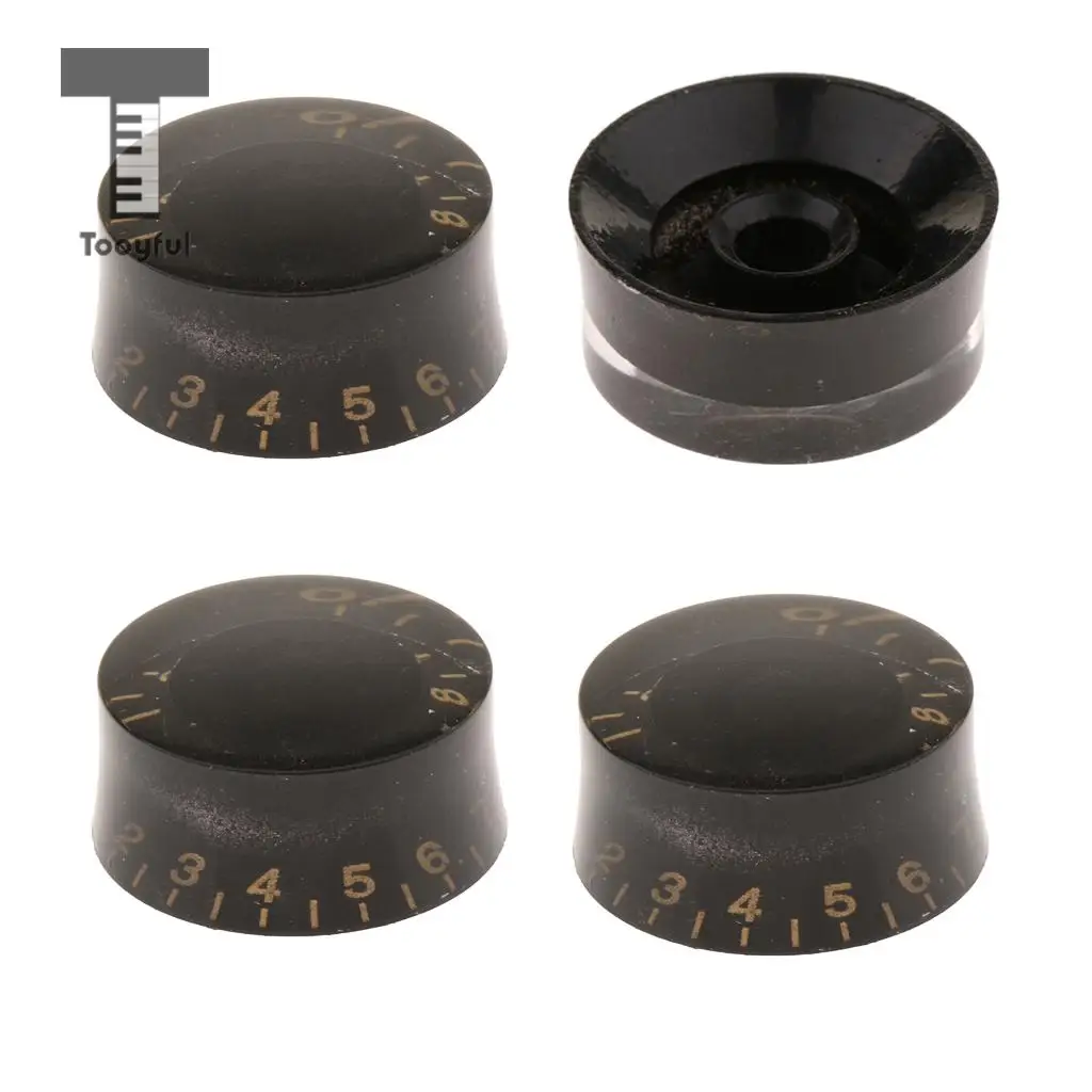 4pcs Guitar Button Metric 7mm Speed Control Knob Switch for LP Les Paul Electric Guitar