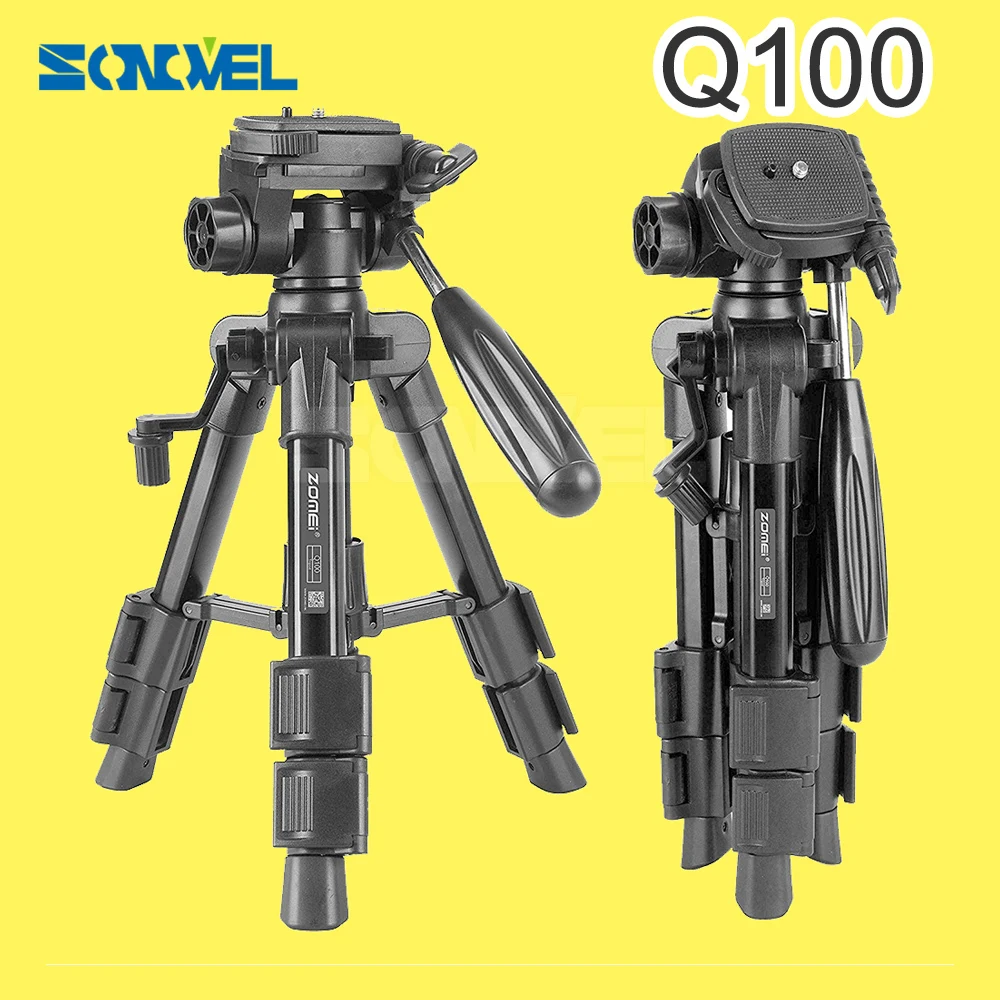 

Zomei Q100 20" 3-way Fluid Head Mini Table Top Tripod for Canon Nikon Sony Pentax SLR DSLR Camera Camcorder with Carrying Bag