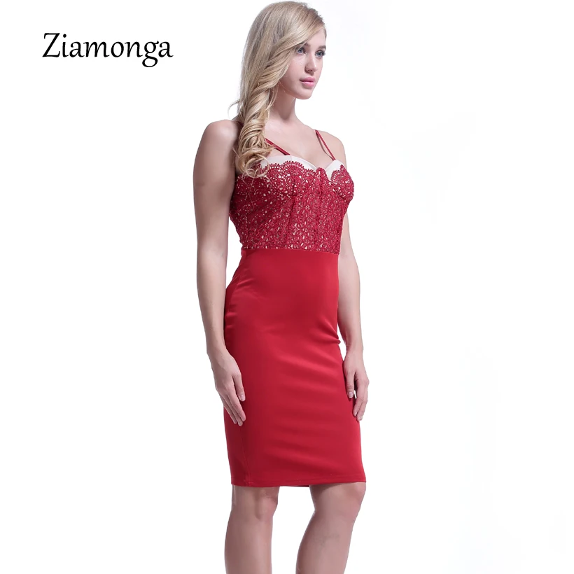 Ziamonga пикантные на лифчике с пуш-ап эффектом, облегающее миди платье с v-образным вырезом, без рукавов, на бретельках, кружево с цветочным мотивом платье черный, красный по колено вечерние платья