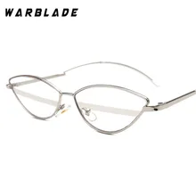 Сексуальные женские прозрачные очки с кошачьим глазом Новые Фирменные зеркальные Летние Стильные Металлические солнцезащитные очки WarBLade