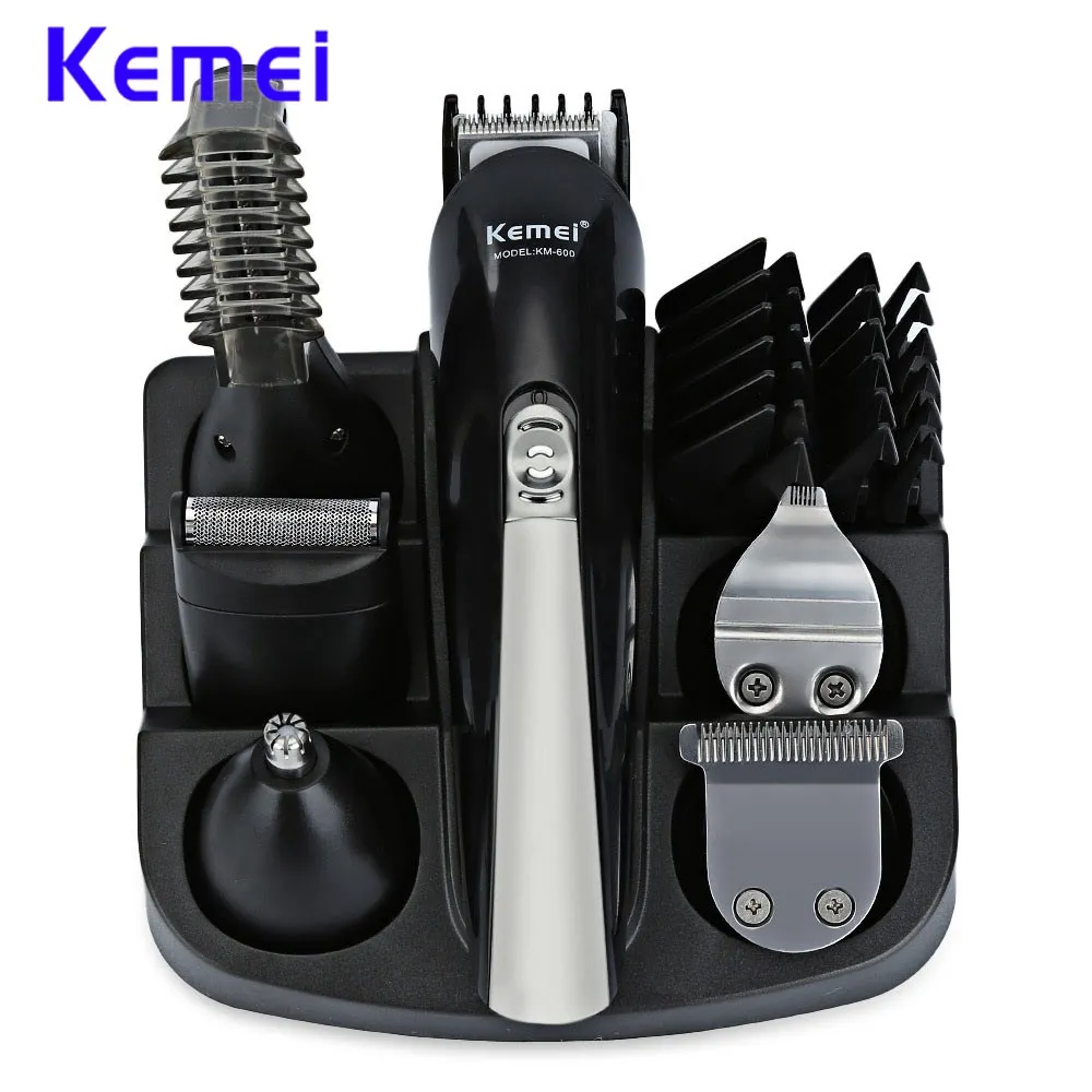 Kemei km-600 в 1 машинка для бритья машинка для стрижки волос электрическая бритва для носа бритва светодиодный индикатор Barbeador триммер для бороды перезаряжаемый