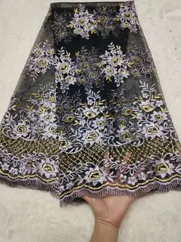 

2018 Latest French Nigerian Laces Fabric High Quality Tulle African Laces Fabric Wedding African French Tulle Lace
