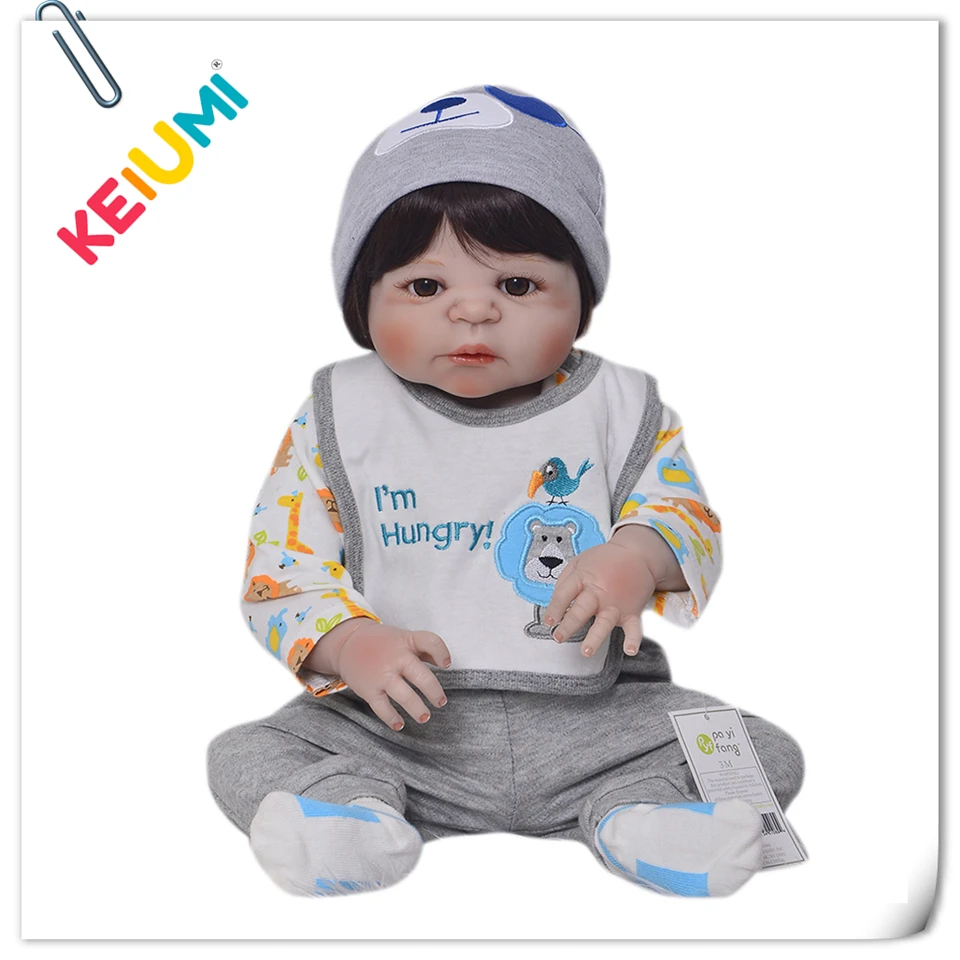 Реалистичная силиконовая кукла младенец 23 дюйма|baby alive boneca|vinyl reborndoll baby |