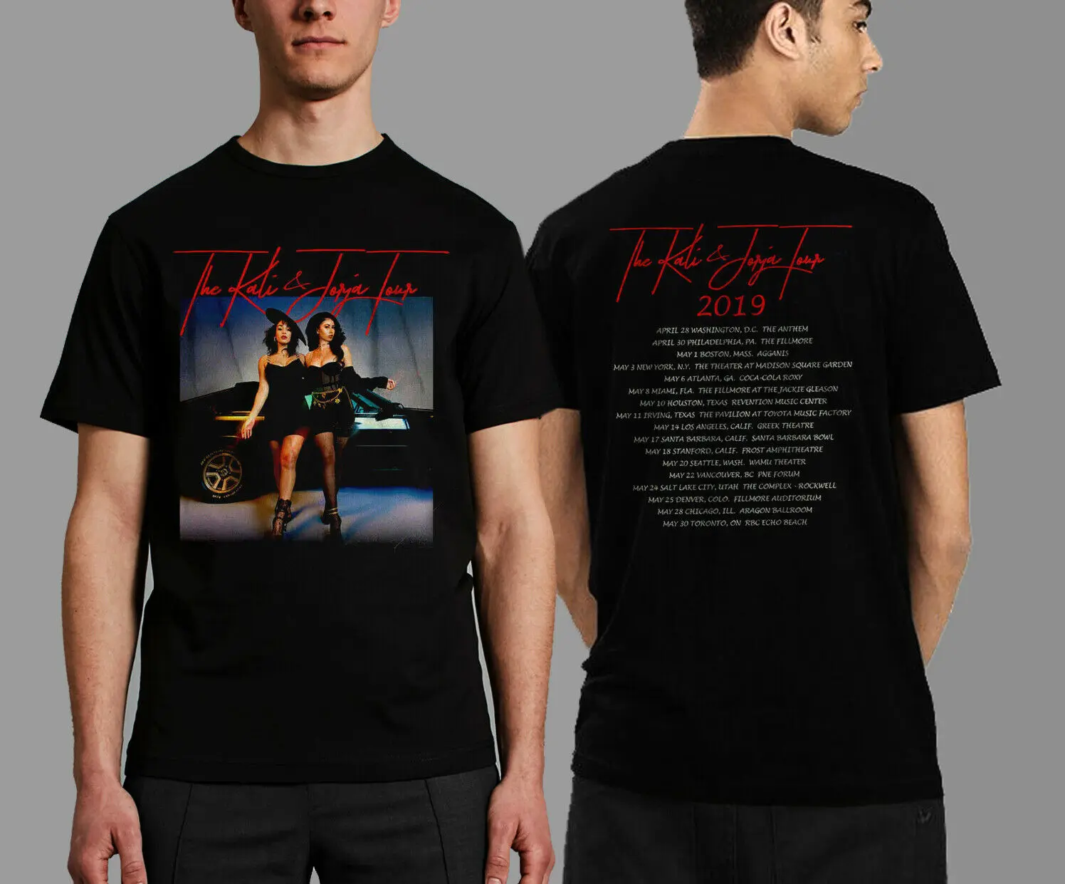 

New The KALI Uchis & JORJA Smith TOUR 2019 T-Shirt Black color Size S to 3XL