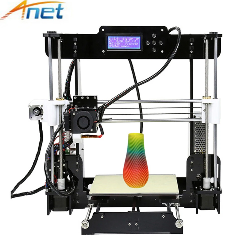 

Promotion 3D Printer Anet A8 A6 A3S Reprap Prusa i3 Large Desktop 3D Printer with Aluminum Hotbed 0.4mm Extruder Nozzle