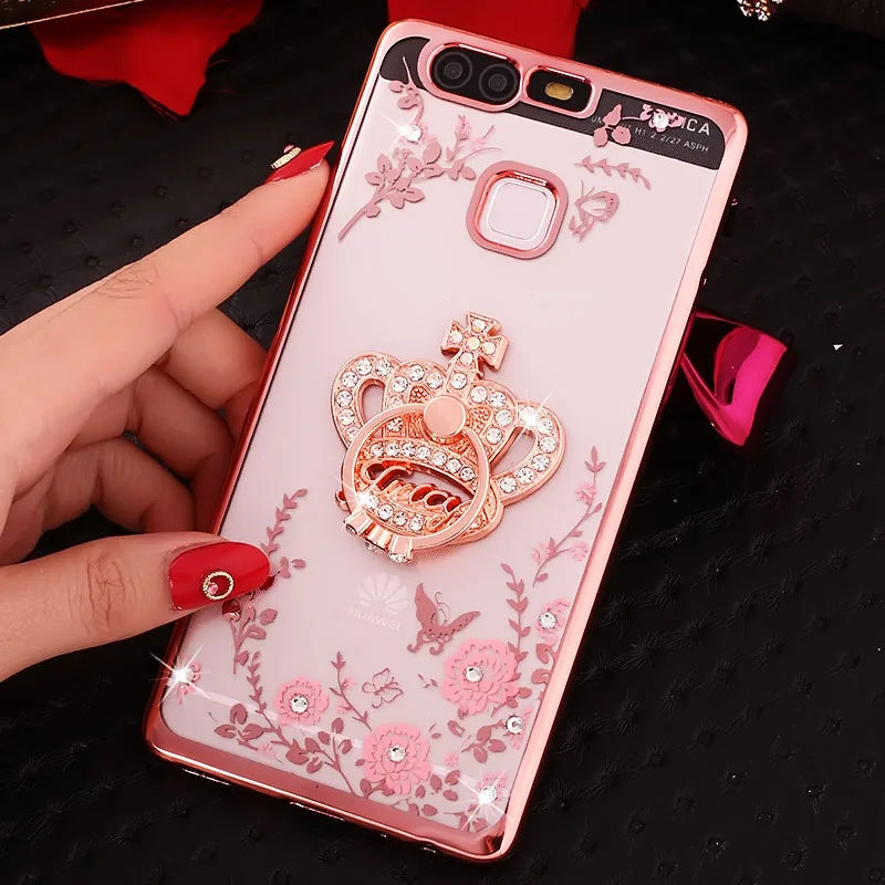 Мягкий чехол из ТПУ с кольцом держателем для Huawei Y5 Prime Y7 2018 Y9 2019 Honor 10 8A 8X 8S Nova 3 3i P20