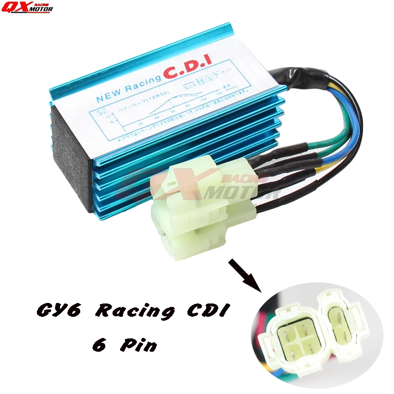 Высокопроизводительный скутер CDI GY6 Мопед 50cc 125cc Box AC 6 контактный гоночный 139QMB 152QMI