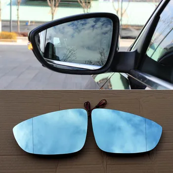 

For Volkswagen Passat Car Rearview Mirror Wide Angle Hyperbola Blue Mirror Arrow LED Turning Signal Lights