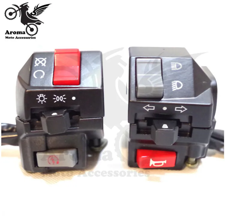 

Left and right handle motorcycle switch for yamaha honda suzuki kawasaki motorbike handle switc moto handle grip switch black