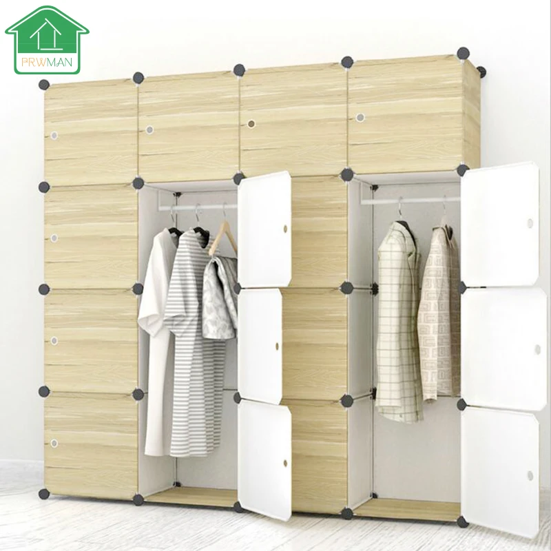 PRWMAN 2017 Pedaço Magia DIY de Armários De Armazenamento De Resina Quarto Mobília Do Wardrobe Pano Roupeiro Montagem Adulto Estudante Dormitório