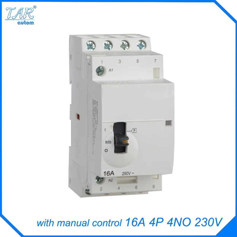 ICT contactor modular rails home small AC contactor 16A 4P 4NO