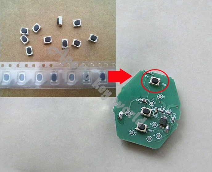 

SMD MICRO SWITCH TACTILE PUSH BUTTON FOR LAND ROVER BMW X3 X5 EWS BUICK CRUZE LACROSSE REMOTE KE (SIZE:4.2*3.2*2.5) 50PCS/LOT