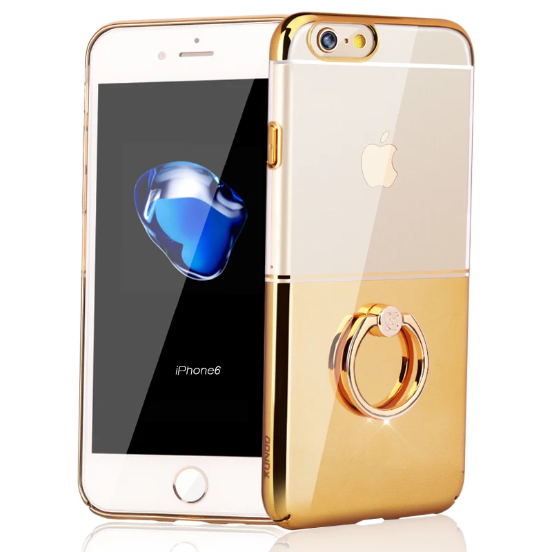 imágenes para Xundd estuche De Lujo Para el iphone 6 6 s 360 Giratoria Soporte Del Anillo caso Para el iphone 6 s Plus Transparente caja de la PC del envío libre imágenes para Xundd estuche De Lujo Para el iphone 6 6 s 360 Giratoria Soporte Del Anillo caso Para el iphone 6 s Plus Transparente caja de la PC del envío libre