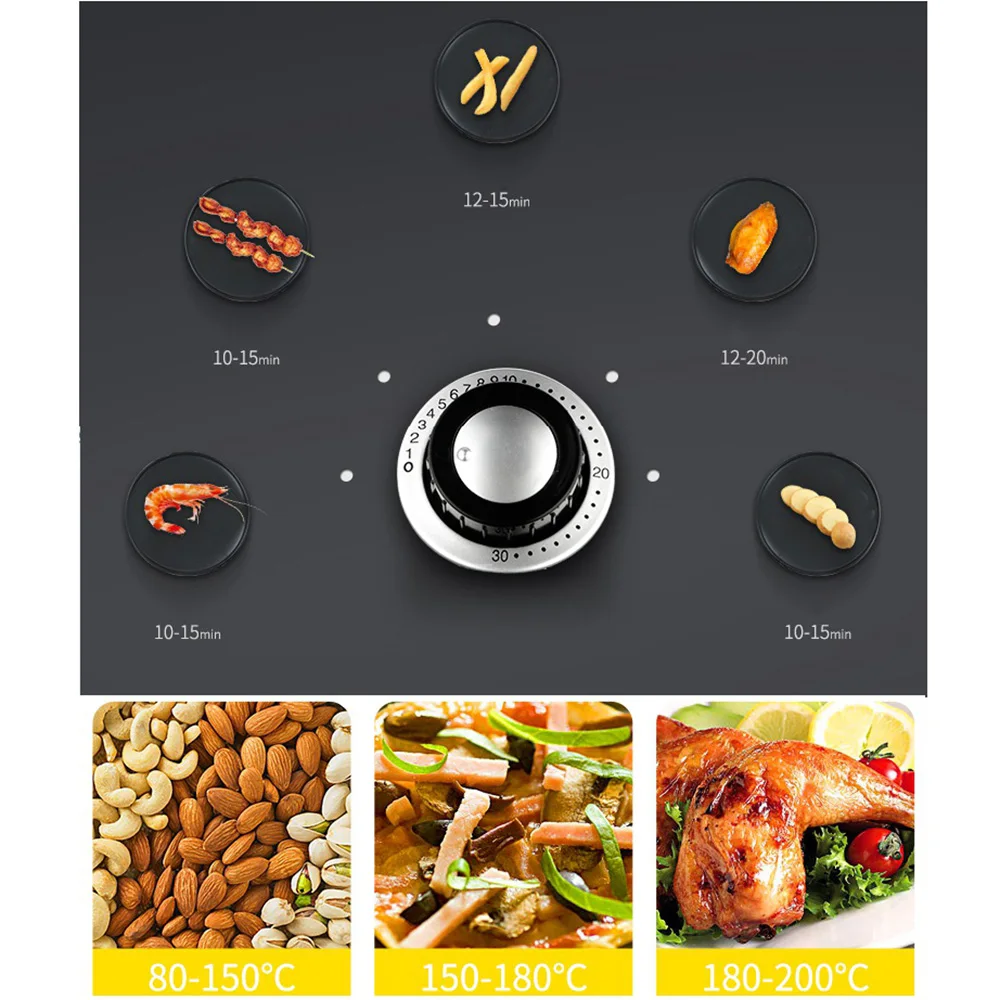  CUKYI 2.2L Mini Oil Free Multifunctional Electric Fryer 220V 1000W Electric Oven Non-sticky Baking  - 32949509237