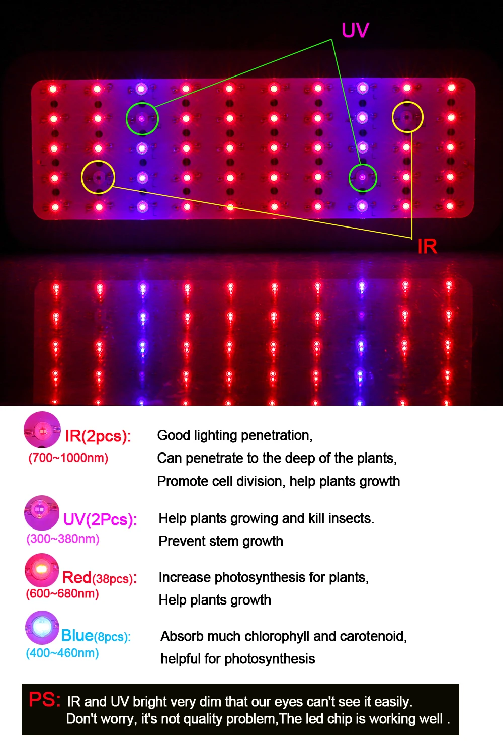 Светодиодный Grow светильник 300/1000/1200/1600/2000/3000W двойные чипы светодиодный полный спектр аквариум лампа для выращивания растений для завод теплицы гидропоники