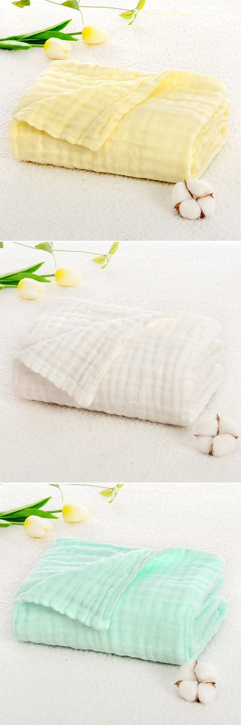 Cotton Infant Wrinkle Bubble Blanket Soft Absorbent Six-layer Gauze Children's Blanket Baby Bath Towel Baby Quilt
