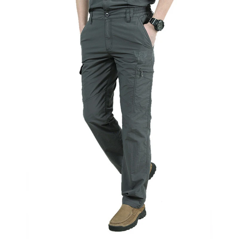 Army Military Men Pants Quick Dry Casual Summer Style Trousers Men's Tactical Cargo Pants Male lightweight Waterproof Trousers