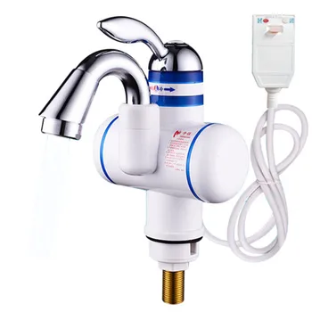 

3000W 3 Seconds Instant Electric Shower Water Heater Tankless Bathoom Kitchen Faucets with Earth Leakage Protection Plug Taps