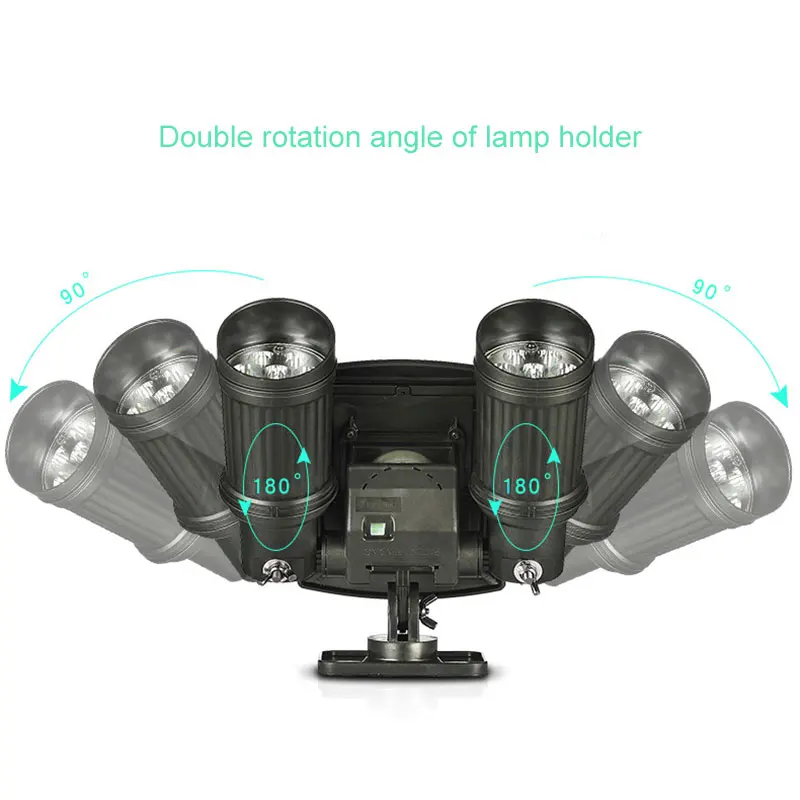 14 светодиодный светильник на солнечной батарее, водонепроницаемый вращающийся двойной Дуральный светильник с датчиком движения PIR, настенный светильник, уличный светильник для безопасности