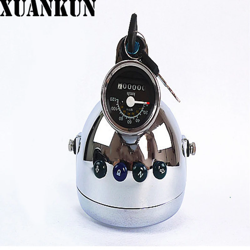Аксессуары для мотоциклов XUANKUN CG125 JH70 светодиодные часы Интегральная фара за