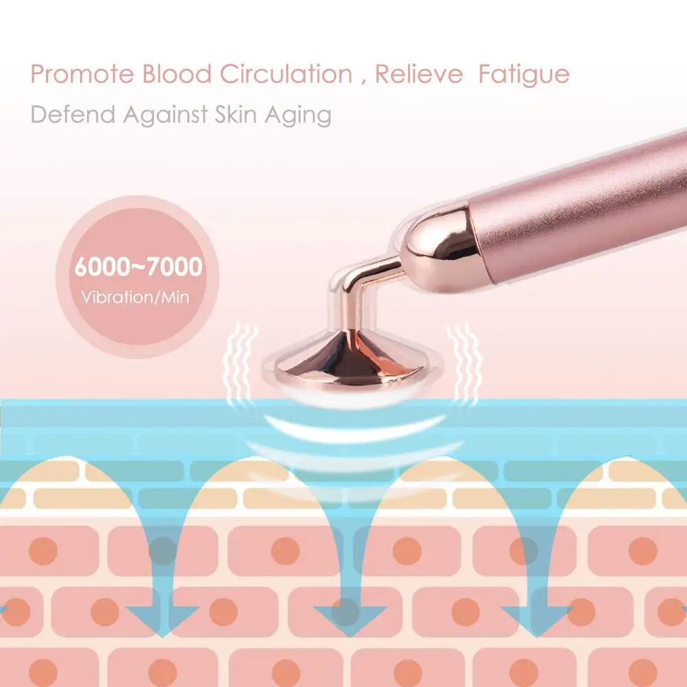 Beauty Bar 24K золотой импульсный массажер для лица натуральный круглый нефритовый