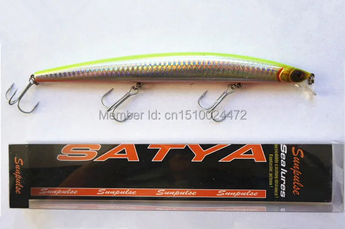 Appât Minnow Type flottant grand leurre 17.5 cm/30g couleur jaune clair