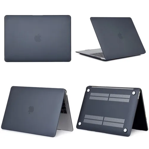 New Laptop Case For Apple Macbook Air Pro Retina 11 12 13 15,Cover for mac book New Pro 13.3 15.4 inch With Touch Bar,A1932+Gift - Цвет: Matte Black