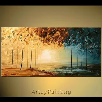 

Hand painted Canvas Oil painting Wall Pictures for Living room wall decor art canvas painting palette knife landscape 057