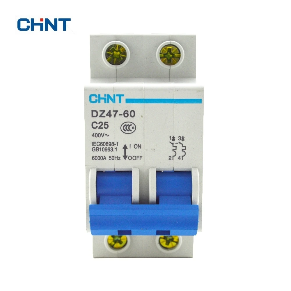 

Circuit Breaker DZ47-60 C25 2P 25A 2 Pole Domestic C Type Small Air Switch Unipolar Electric Shock Protection